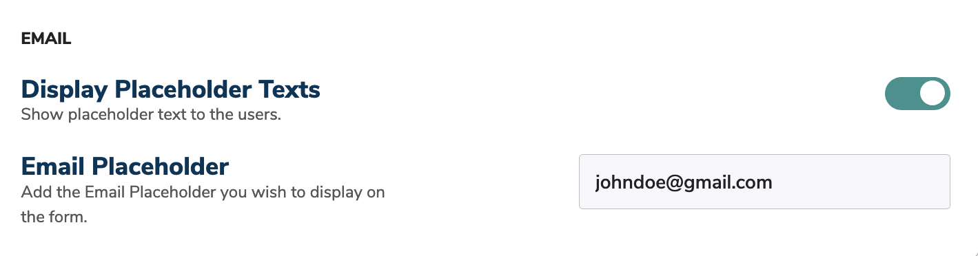 Forms Email Field